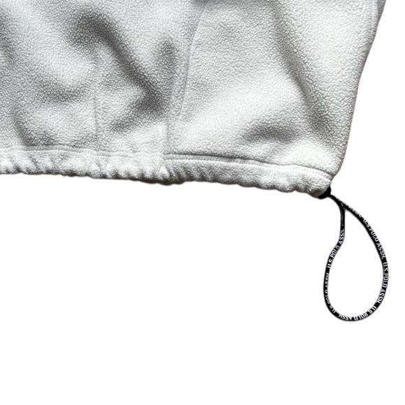 U.S. Polo Assn. Quarter Zip Fleece Jacket White Navy Large Grandadcore - Picture 8 of 9